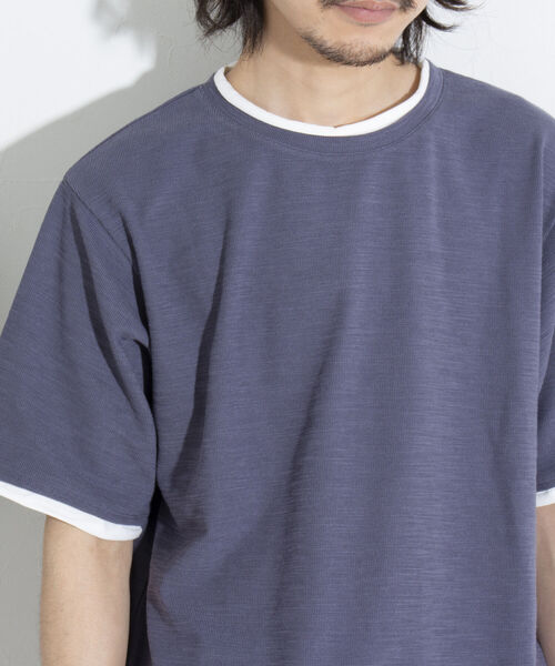 「GLOSTER」 半袖Tシャツ L ライトグレー メンズ_画像8