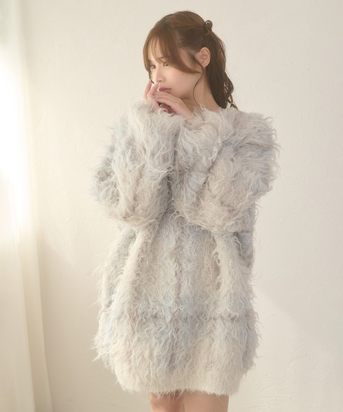 Ambre Neige（アンブルネージュ） ニット セーター plaid pattern 