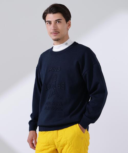 PING（ピン） セーター ニット 「PING APPAREL」エンボス加工ウール