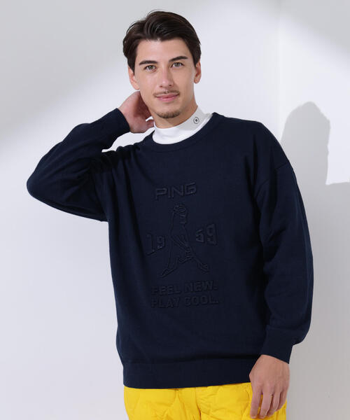 PING（ピン） セーター ニット 「PING APPAREL」エンボス加工ウール