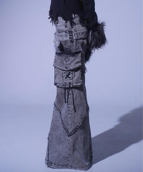 ジーンズ デニム デニムパンツ 「REFLEM/レフレム」ファーポーチベルト