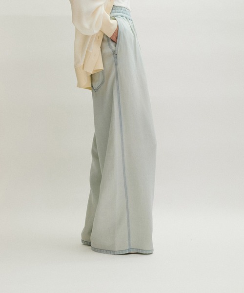 ADAM ET ROPE'」 デニムパンツ 38 サックスブルー レディース