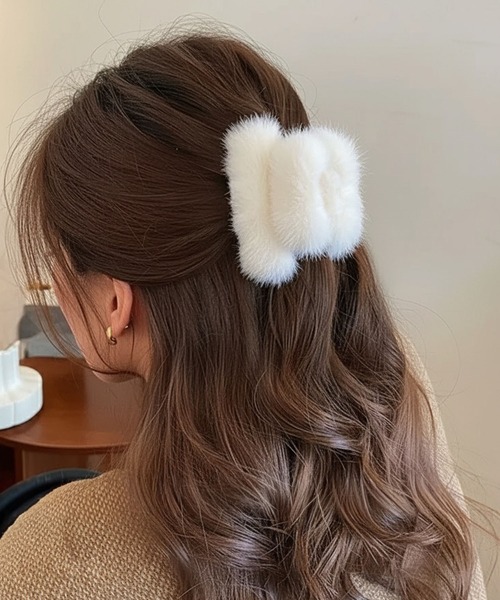 WESTSEA（ウエストシー） ヘアクリップ フェイクファー ヘアクリップ