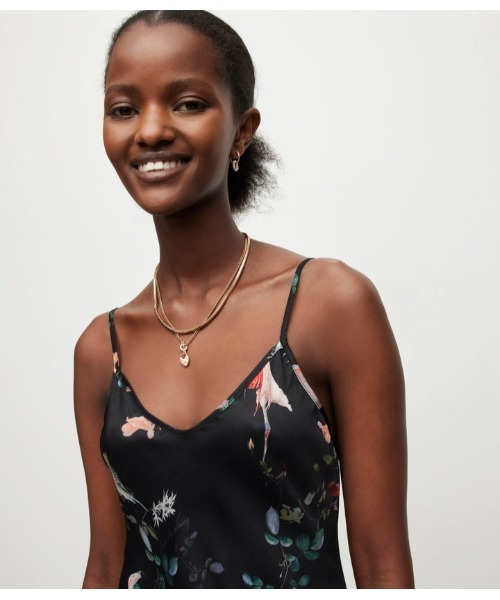 「ALLSAINTS」 キャミソールワンピース 2 ブラック レディース_画像4