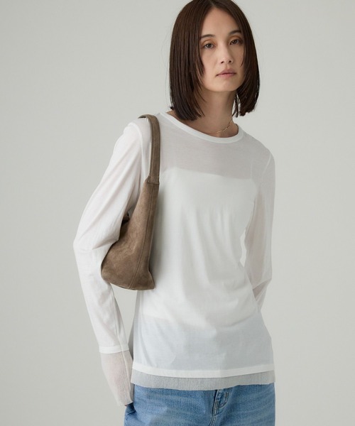 BABYLONE（バビロン） tシャツ チュールレイヤードロンT レディース