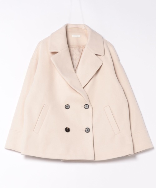 「saloon」 ピーコート FREE オフホワイト レディース_画像2