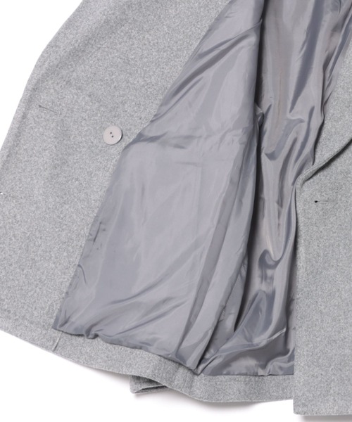 「saloon」 ピーコート FREE オフホワイト レディース_画像3