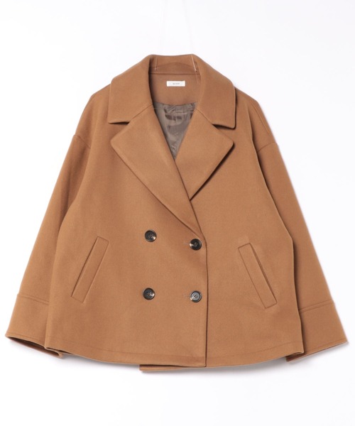 「saloon」 ピーコート FREE オフホワイト レディース_画像4