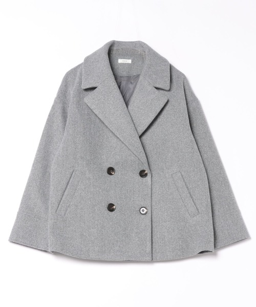 「saloon」 ピーコート FREE オフホワイト レディース_画像5