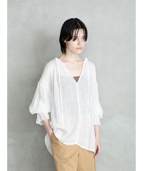 「enchainement」 長袖ブラウス フリー ホワイト レディース_画像5