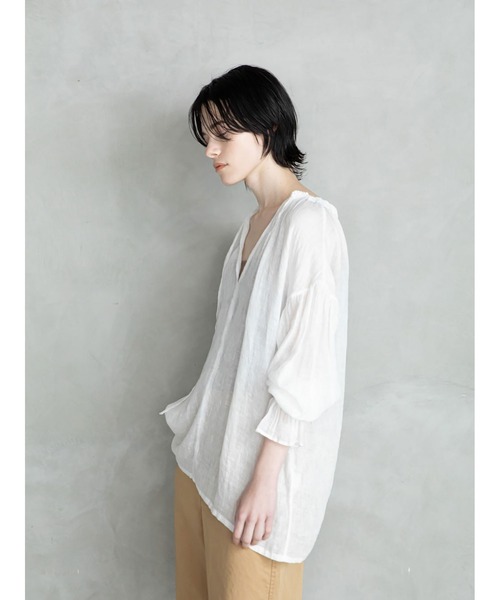「enchainement」 長袖ブラウス フリー ホワイト レディース_画像6