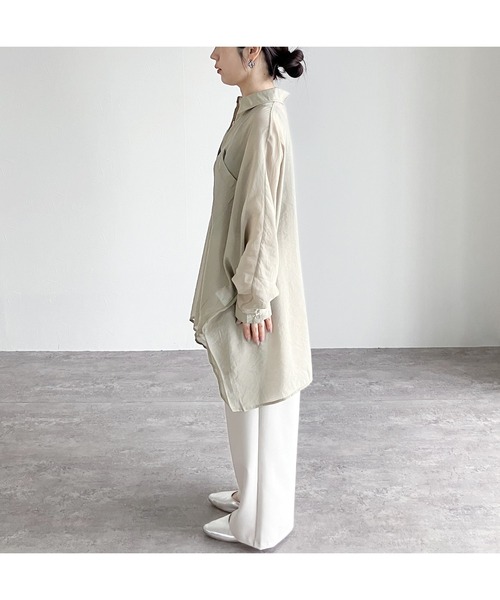 「reca」 長袖シャツ M ブラウン レディース_画像6