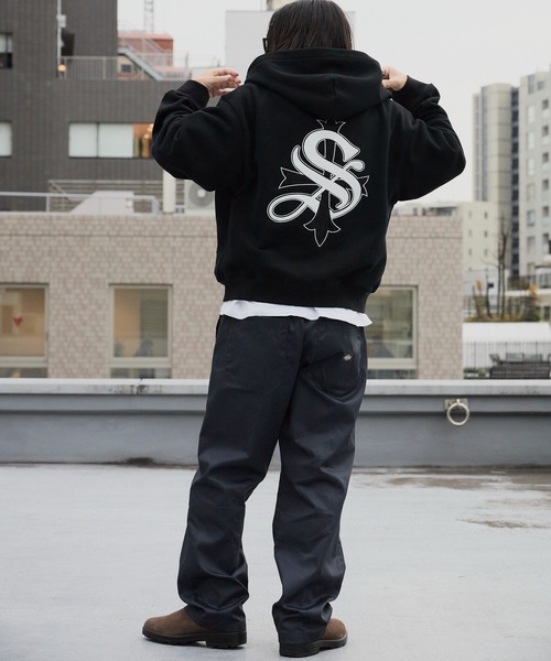 Y2K 00s サークル ロゴ ジップパーカー フーディー 黒 ストリート ストリートロゴスウェットジップアップパーカー / スエット ZIP