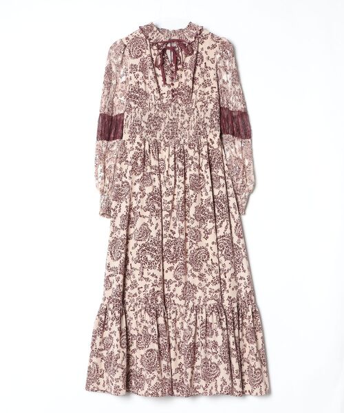 Her lip to ペイズリー長袖ワンピース S ピンク レディース : ZOZOTOWN