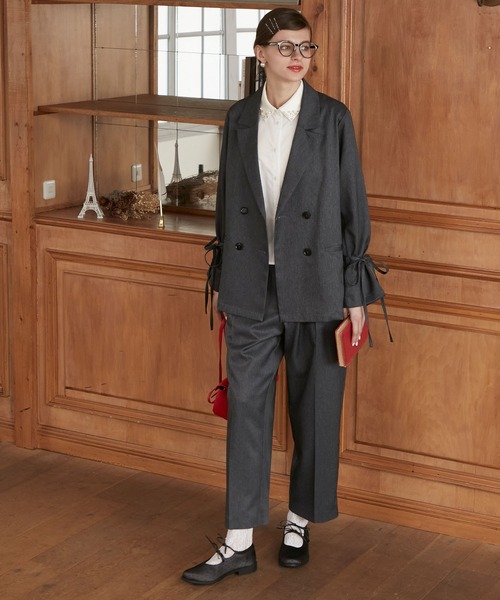 「BONLECILL noir」 セットアップ L チャコールグレー レディース_画像6