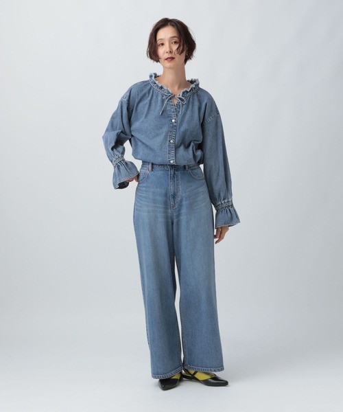 LEPSIM（レプシィム） 長袖ブラウス FREE ダークネイビー レディース