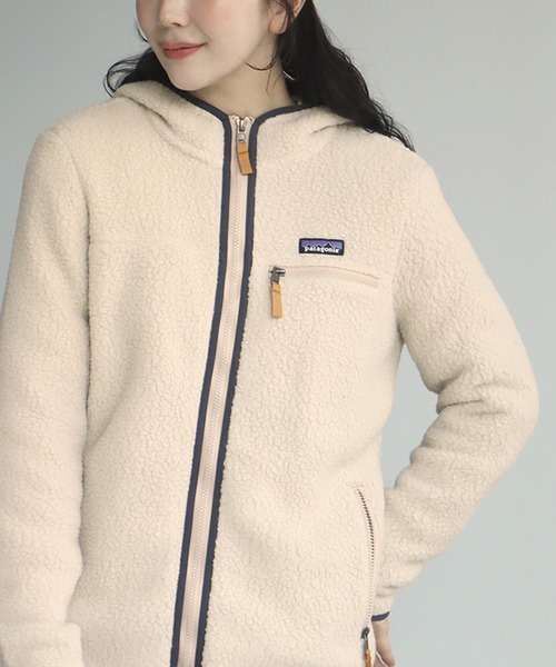 patagonia（パタゴニア） ジップアップパーカー S ホワイト レディース