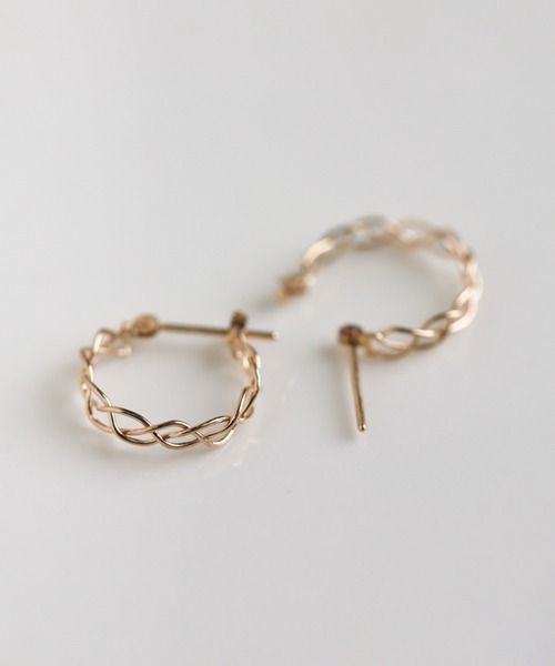 cui-cui（キュイキュイ） ピアス ゴールド スナップ フープ ピアス