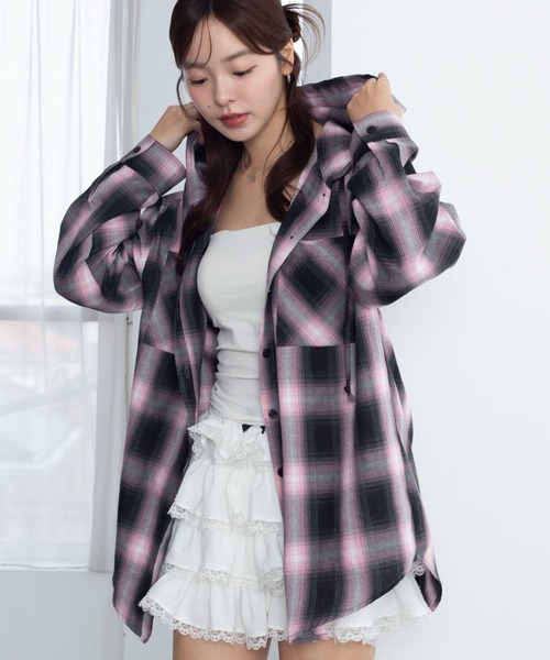 WEGO限定バンドリコラボチェックロングシャツ BanG Dream! ガールズバンドパーティ！【WEGOコラボ第3弾】上原ひまり