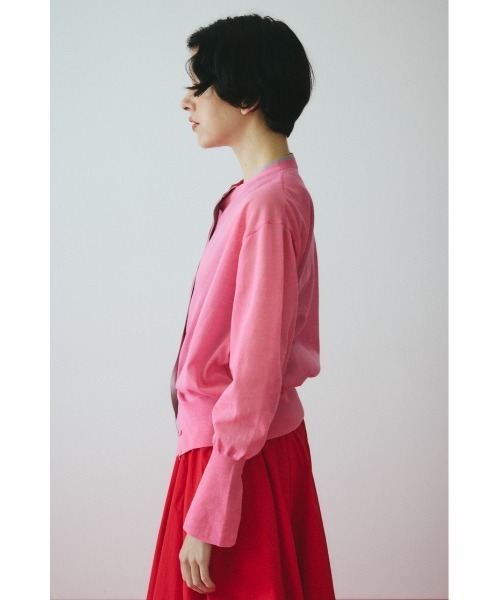 HeRIN.CYE ピンク 長袖カーディガン HeRIN.CYE カーディガン Double end cardigan ダブルエンド