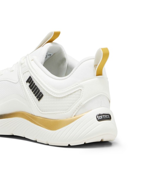 「PUMA」 ローカットスニーカー 23.5cm ブラック×ゴールド レディース_画像3