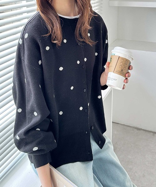 「GeeRA」 ニットカーディガン LARGE ベージュ レディース_画像2