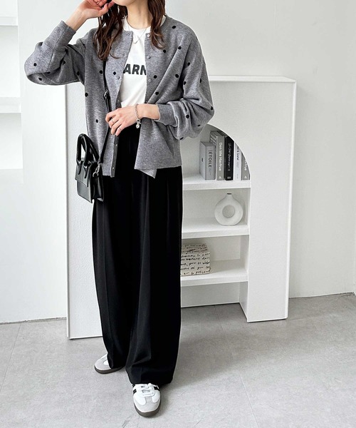 「GeeRA」 ニットカーディガン LARGE ベージュ レディース_画像6