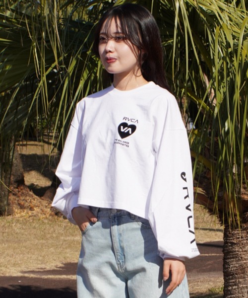 RVCA（ルーカ） tシャツ HYKE CROPPED LONG TEE BG043060 レディース