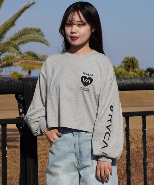 RVCA（ルーカ） tシャツ HYKE CROPPED LONG TEE BG043060 レディース