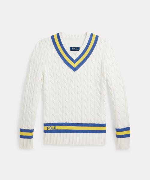 Polo Ralph Lauren Childrenswear - 編み物 ティーシャツ 冷コーニック クリケット ティーシャツ キッズ 小わっぱ服 お坊っちゃん セーター-子ども服、シューズ