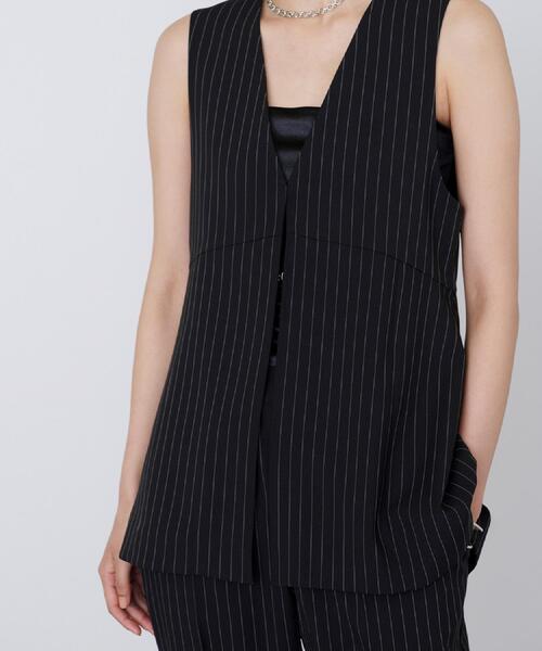 「GALLEST」 ベスト 40 キャメル レディース_画像3