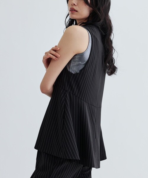 「GALLEST」 ベスト 40 キャメル レディース_画像7