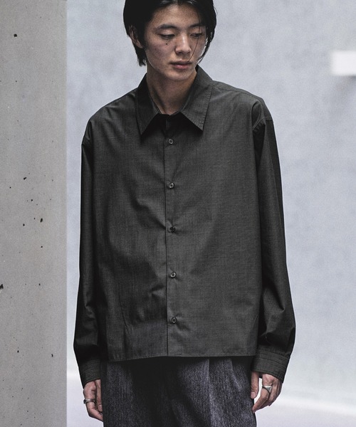 MICRO SPAN CROPPED SHIRT サイズ　S WYM LIDNM シャツ MICRO SPAN CROPPED SHIRT メンズ レディース