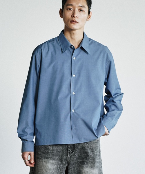 WYM MICRO SPAN CROPPED SHIRT サイズM WYM LIDNM シャツ MICRO SPAN CROPPED SHIRT メンズ レディース