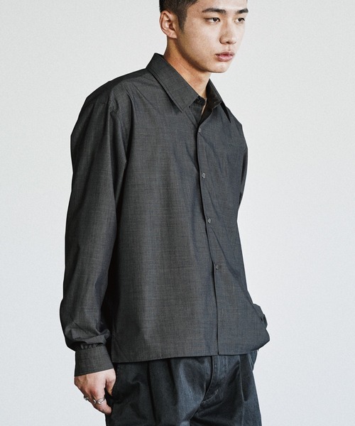 トップス MICRO SPAN CROPPED SHIRT WYM LIDNM シャツ MICRO SPAN CROPPED SHIRT メンズ レディース