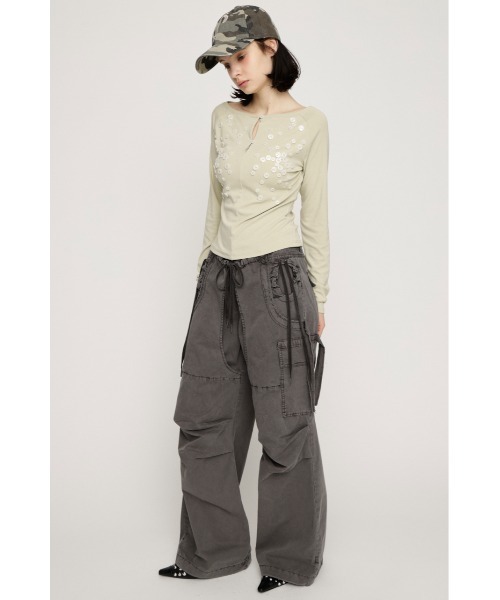 SLY（スライ） スラックス パンツ TUCK WIDE WOVEN PT タックワイド