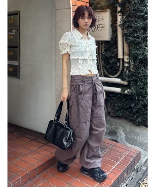 SLY（スライ） スラックス パンツ TUCK WIDE WOVEN PT タックワイド