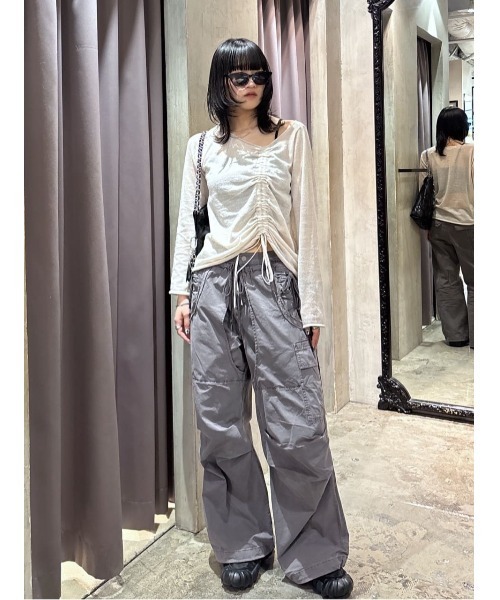 SLY（スライ） スラックス パンツ TUCK WIDE WOVEN PT タックワイド