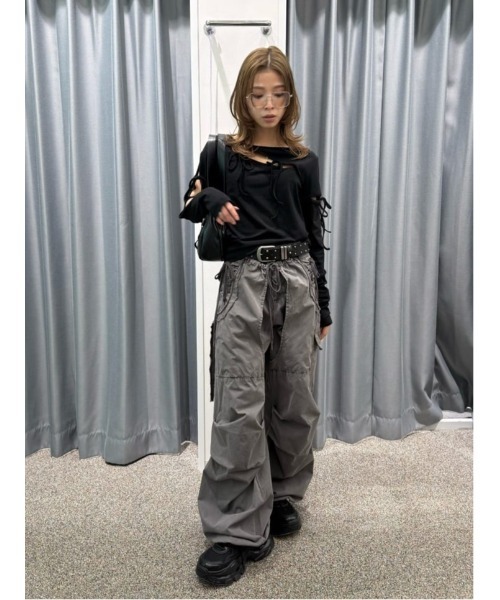 SLY（スライ） スラックス パンツ TUCK WIDE WOVEN PT タックワイド