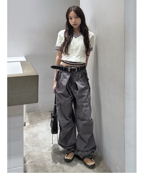 SLY（スライ） スラックス パンツ TUCK WIDE WOVEN PT タックワイド