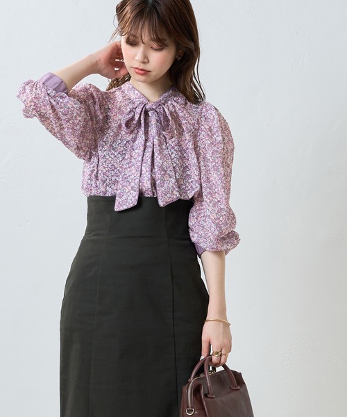 「natural couture」 半袖ブラウス FREE ブルー レディース_画像7