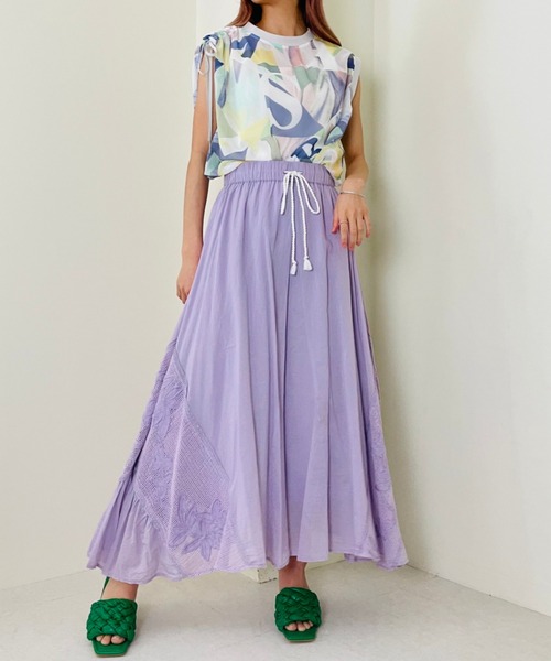 「DOLLUPOOPS」 フレアスカート 38 ラベンダー レディース_画像8