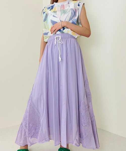 「DOLLUPOOPS」 フレアスカート 38 ラベンダー レディース_画像9