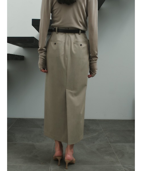 anuans（アニュアンス） tシャツ アセテートギャザードレープカット