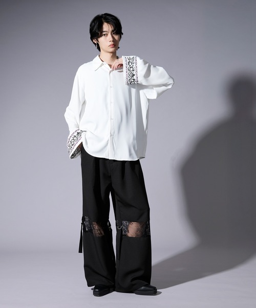 Ellno Loset（エルノロゼット） ワイドパンツ スラックス ベルトツキ