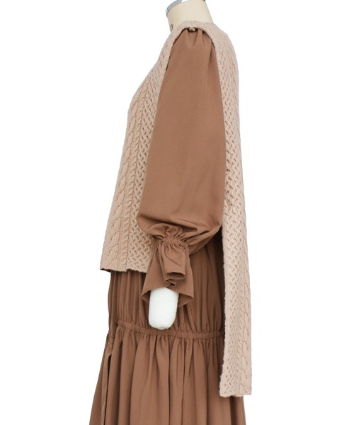 「RUIRUE BOUTIQUE」 コンビワンピース S アイボリー レディース_画像2