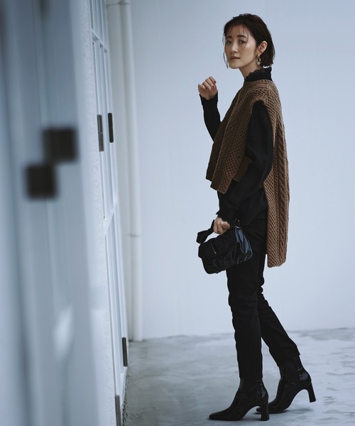 「RUIRUE BOUTIQUE」 コンビワンピース S アイボリー レディース_画像6