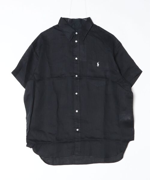 POLO RALPH LAUREN ギャザーシャツ ブラウス サイドスリット POLO RALPH LAUREN（ポロ・ラルフローレン） ブラウス シャツ オーバー