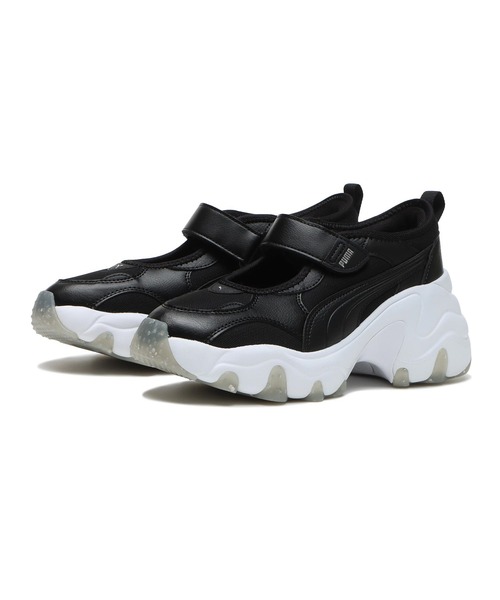 「PUMA」 シューズ 23.0cm ブラック レディースの画像