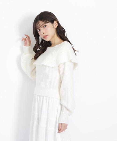 「JILL by JILL STUART」 長袖ニット FREE ブルー レディース_画像4